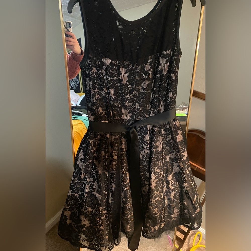 B&A - Black Lace Overlay Dress
